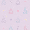 Disney Princess Castle Peel and Stick Wallpaper Peel and Stick Wallpaper RoomMates Roll Purple 