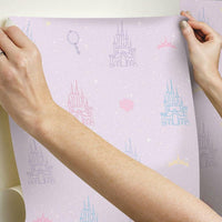 Disney Princess Castle Peel and Stick Wallpaper Peel and Stick Wallpaper RoomMates   