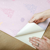 Disney Princess Castle Peel and Stick Wallpaper Peel and Stick Wallpaper RoomMates   