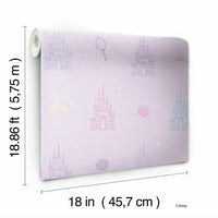 Disney Princess Castle Peel and Stick Wallpaper Peel and Stick Wallpaper RoomMates   