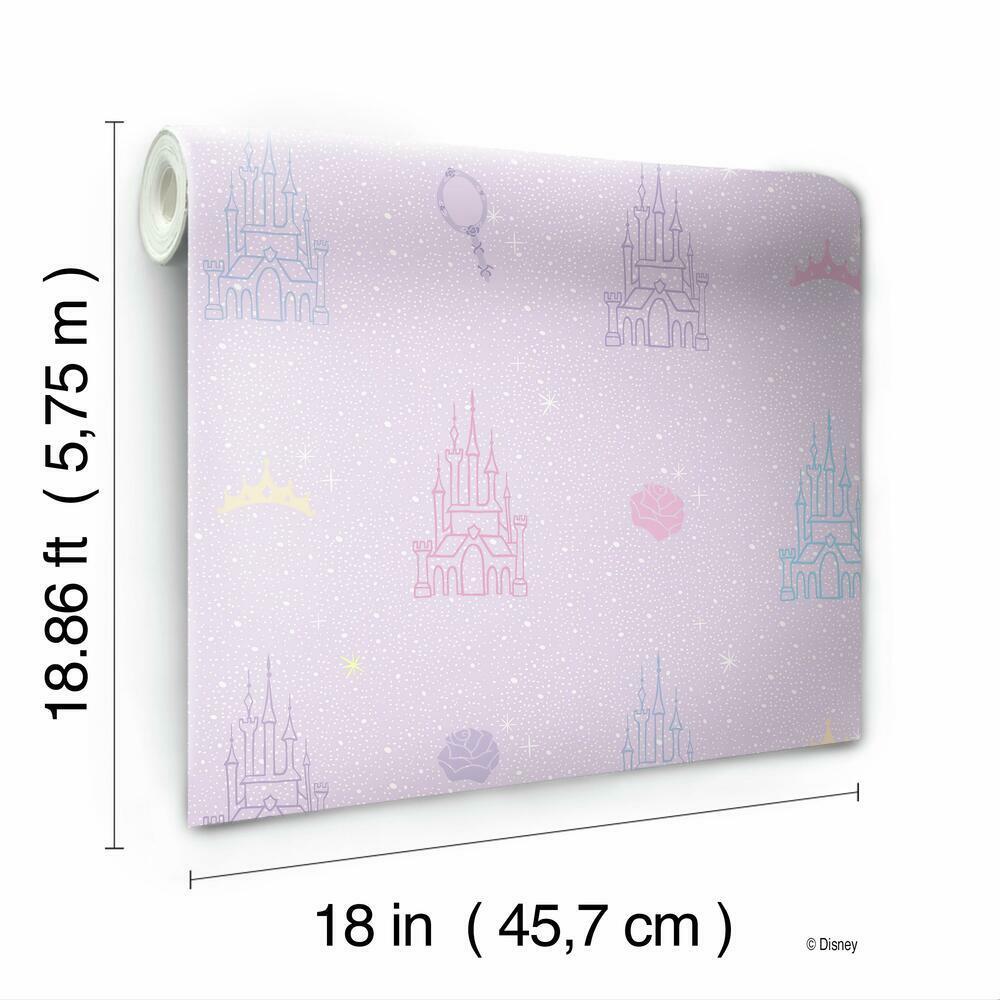 Disney Princess Castle Peel and Stick Wallpaper Peel and Stick Wallpaper RoomMates   