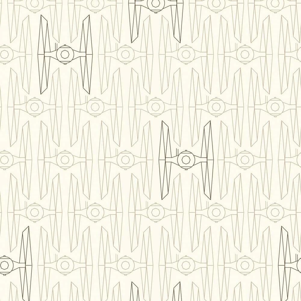 Star Wars Tie Fighter Peel and Stick Wallpaper Peel and Stick Wallpaper RoomMates Roll Taupe 