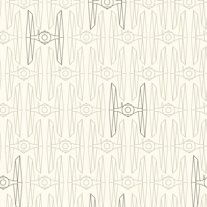 Star Wars Tie Fighter Peel and Stick Wallpaper Peel and Stick Wallpaper RoomMates Roll Taupe 
