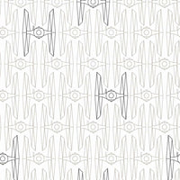 Star Wars Tie Fighter Peel and Stick Wallpaper Peel and Stick Wallpaper RoomMates Roll White 