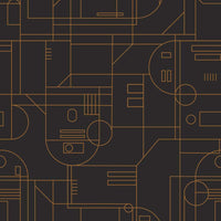 Star Wars R2D2 Geometric Peel and Stick Wallpaper Peel and Stick Wallpaper RoomMates Roll Black 