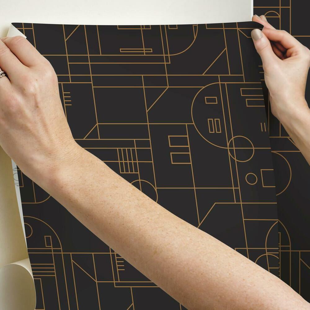 Star Wars R2D2 Geometric Peel and Stick Wallpaper Peel and Stick Wallpaper RoomMates   