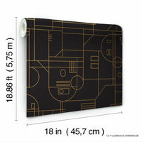Star Wars R2D2 Geometric Peel and Stick Wallpaper Peel and Stick Wallpaper RoomMates   
