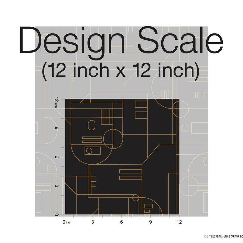 Star Wars R2D2 Geometric Peel and Stick Wallpaper Peel and Stick Wallpaper RoomMates   