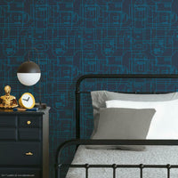 Star Wars R2D2 Geometric Peel and Stick Wallpaper Peel and Stick Wallpaper RoomMates   