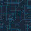 Star Wars R2D2 Geometric Peel and Stick Wallpaper Peel and Stick Wallpaper RoomMates Roll Blue 