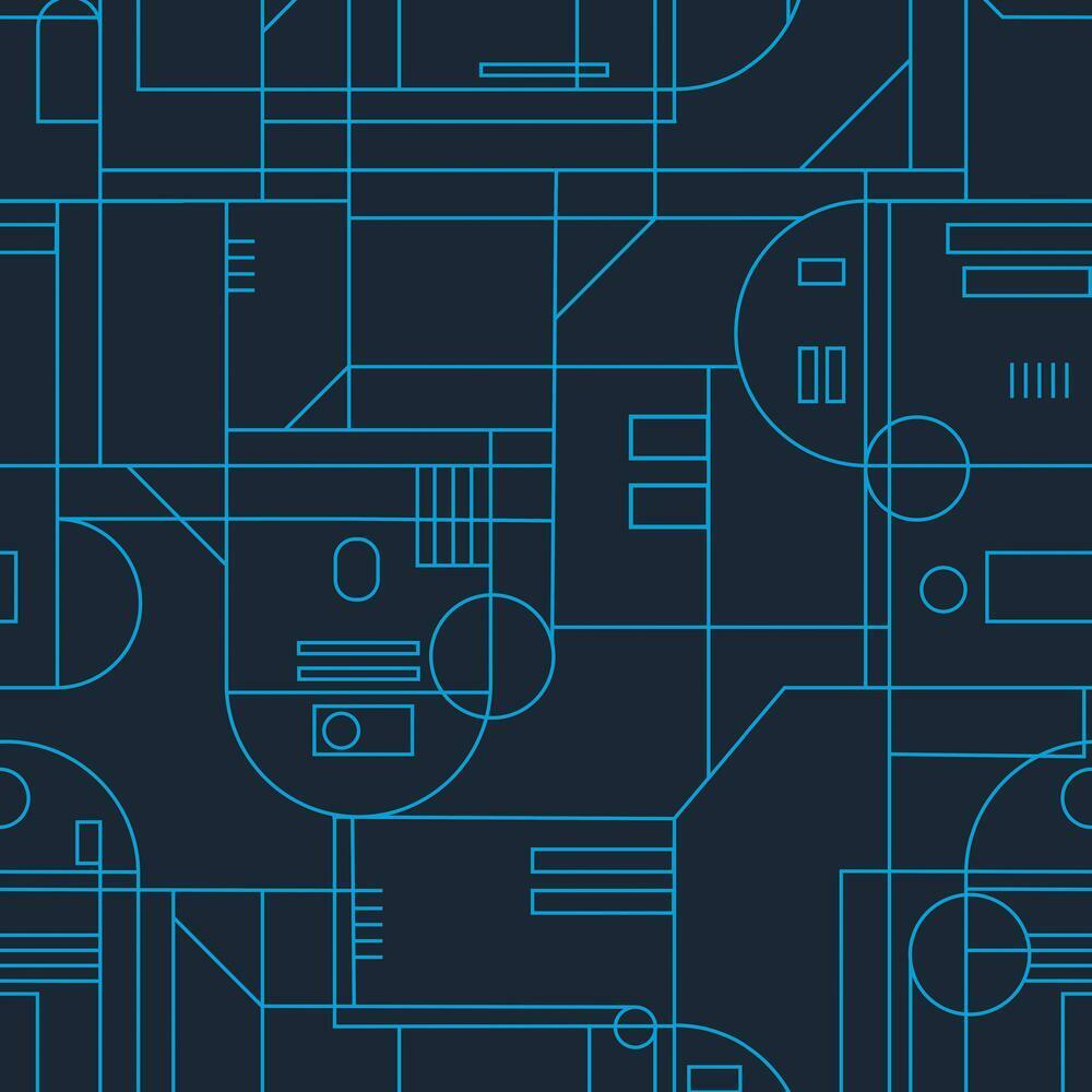 Star Wars R2D2 Geometric Peel and Stick Wallpaper Peel and Stick Wallpaper RoomMates Roll Blue 