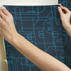 Star Wars R2D2 Geometric Peel and Stick Wallpaper Peel and Stick Wallpaper RoomMates   