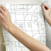Star Wars R2D2 Geometric Peel and Stick Wallpaper Peel and Stick Wallpaper RoomMates   