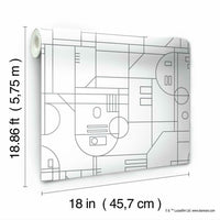 Star Wars R2D2 Geometric Peel and Stick Wallpaper Peel and Stick Wallpaper RoomMates   