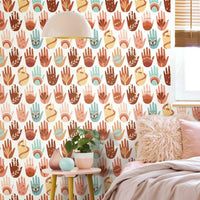 Hamsa Peel & Stick Wallpaper Peel and Stick Wallpaper RoomMates   