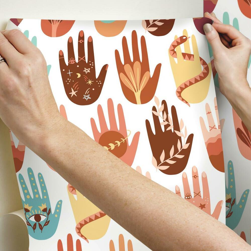 Hamsa Peel & Stick Wallpaper Peel and Stick Wallpaper RoomMates   