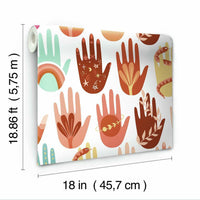 Hamsa Peel & Stick Wallpaper Peel and Stick Wallpaper RoomMates   