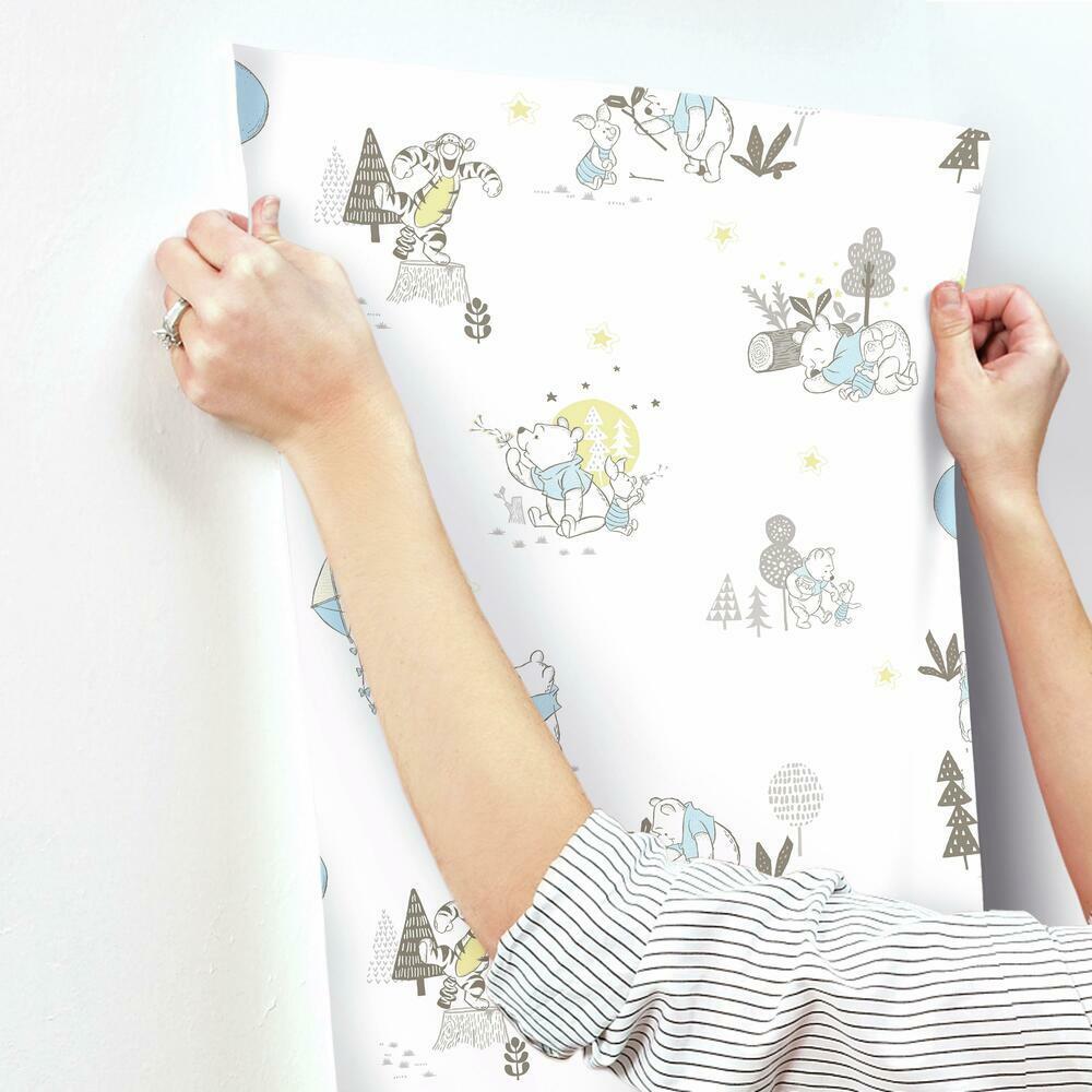 Disney Winnie the Pooh Playmates Peel and Stick Wallpaper Peel and Stick Wallpaper RoomMates   