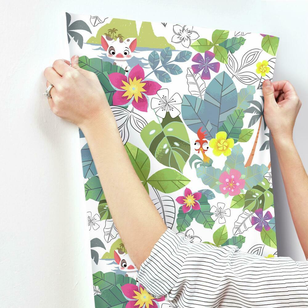 Disney Moana Jungle Peel and Stick Wallpaper Peel and Stick Wallpaper RoomMates   