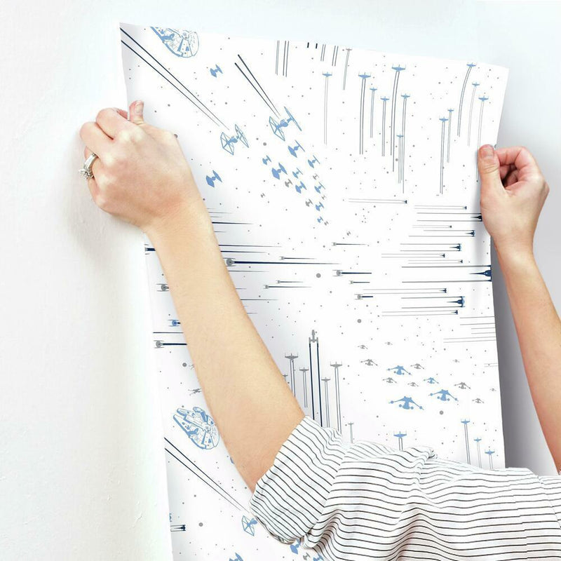 Star Wars: Galactic Battles Peel and Stick Wallpaper Peel and Stick Wallpaper RoomMates   