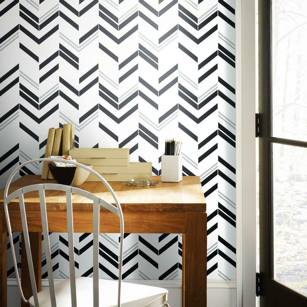 Chevron Stripe Peel and Stick Wallpaper Peel and Stick Wallpaper RoomMates   