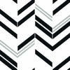 Chevron Stripe Peel and Stick Wallpaper Peel and Stick Wallpaper RoomMates Roll Black 