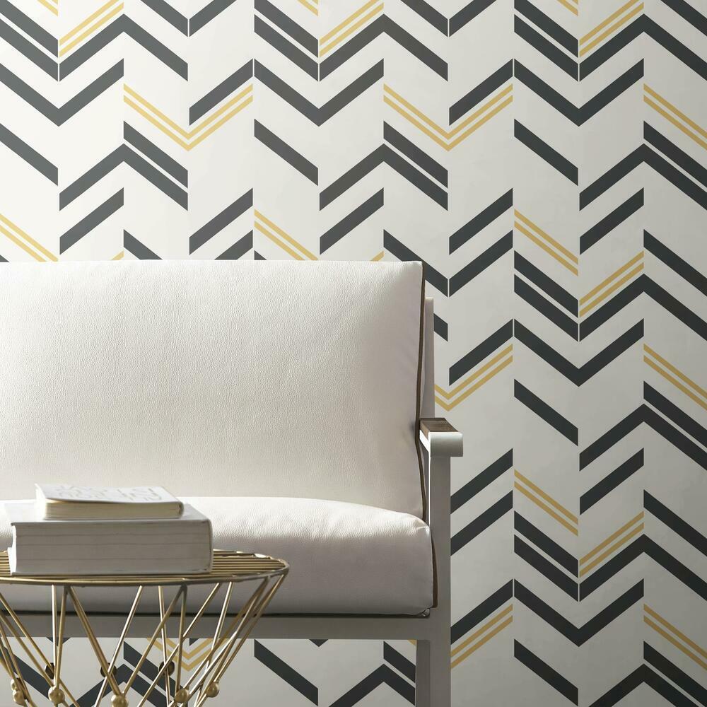 Chevron Stripe Peel and Stick Wallpaper Peel and Stick Wallpaper RoomMates   