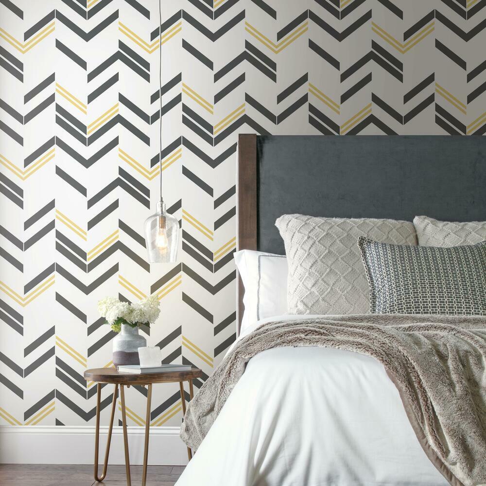 Chevron Stripe Peel and Stick Wallpaper Peel and Stick Wallpaper RoomMates   