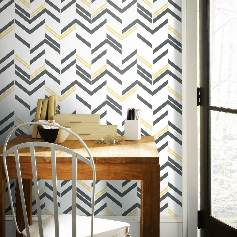 Chevron Stripe Peel and Stick Wallpaper Peel and Stick Wallpaper RoomMates   