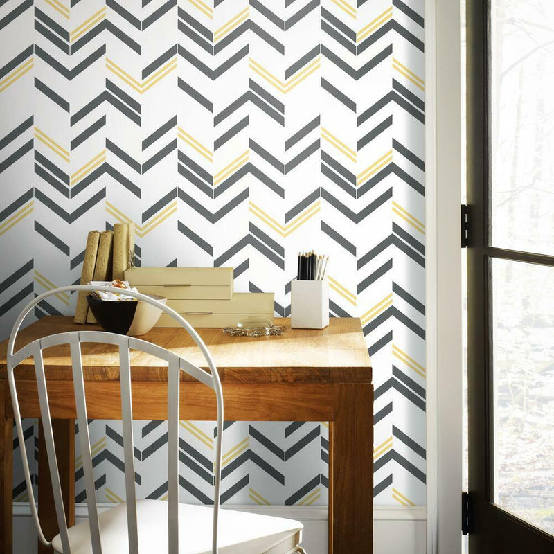 Chevron Stripe Peel and Stick Wallpaper Peel and Stick Wallpaper RoomMates   