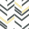 Chevron Stripe Peel and Stick Wallpaper Peel and Stick Wallpaper RoomMates Roll Yellow 