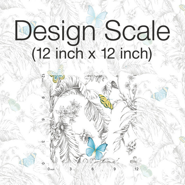 Butterfly Sketch Peel and Stick Wallpaper Peel and Stick Wallpaper RoomMates   