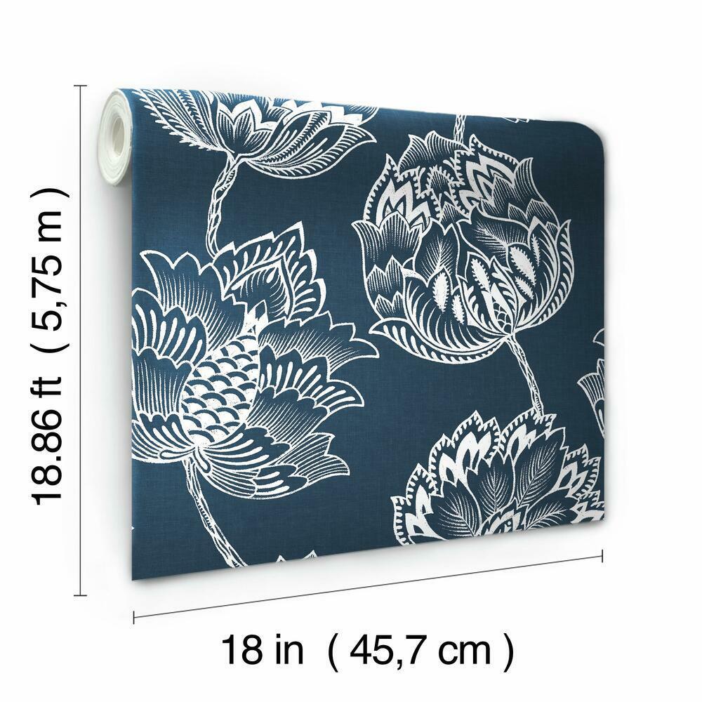 Batik Jacobean Premium Peel + Stick Wallpaper Peel and Stick Wallpaper RoomMates   