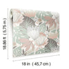 Retro Tropical Leaves Peel and Stick Wallpaper Peel and Stick Wallpaper RoomMates   