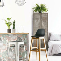Retro Tropical Leaves Peel and Stick Wallpaper Peel and Stick Wallpaper RoomMates   