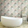 Retro Tropical Leaves Peel and Stick Wallpaper Peel and Stick Wallpaper RoomMates   