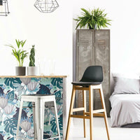 Retro Tropical Leaves Peel and Stick Wallpaper Peel and Stick Wallpaper RoomMates   