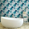 Retro Tropical Leaves Peel and Stick Wallpaper Peel and Stick Wallpaper RoomMates   