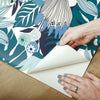 Retro Tropical Leaves Peel and Stick Wallpaper Peel and Stick Wallpaper RoomMates   
