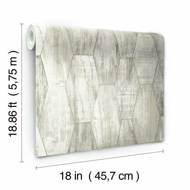 Wood Hexagon Tile Peel & Stick Wallpaper Peel and Stick Wallpaper RoomMates   