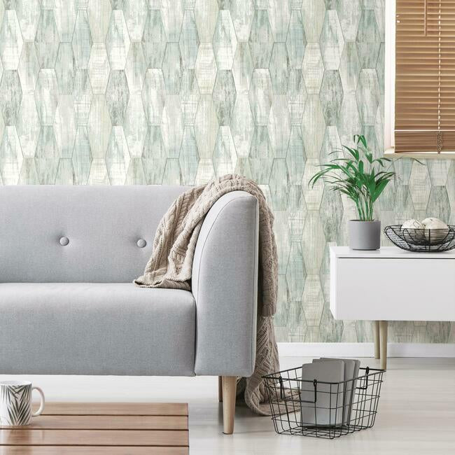 Wood Hexagon Tile Peel & Stick Wallpaper Peel and Stick Wallpaper RoomMates   