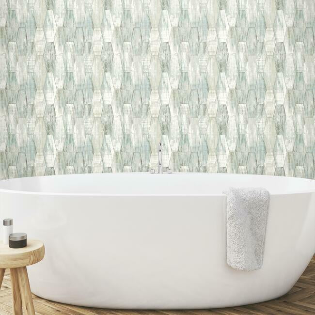Wood Hexagon Tile Peel & Stick Wallpaper Peel and Stick Wallpaper RoomMates   