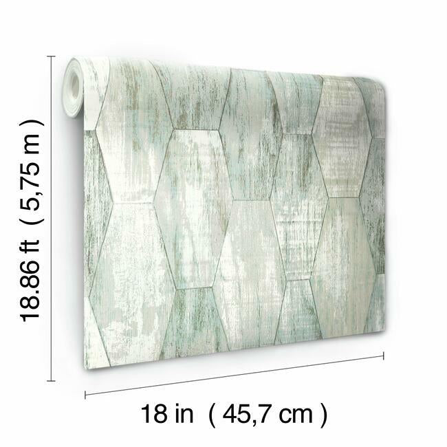 Wood Hexagon Tile Peel & Stick Wallpaper Peel and Stick Wallpaper RoomMates   