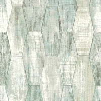 Wood Hexagon Tile Peel & Stick Wallpaper Peel and Stick Wallpaper RoomMates Roll Blue 