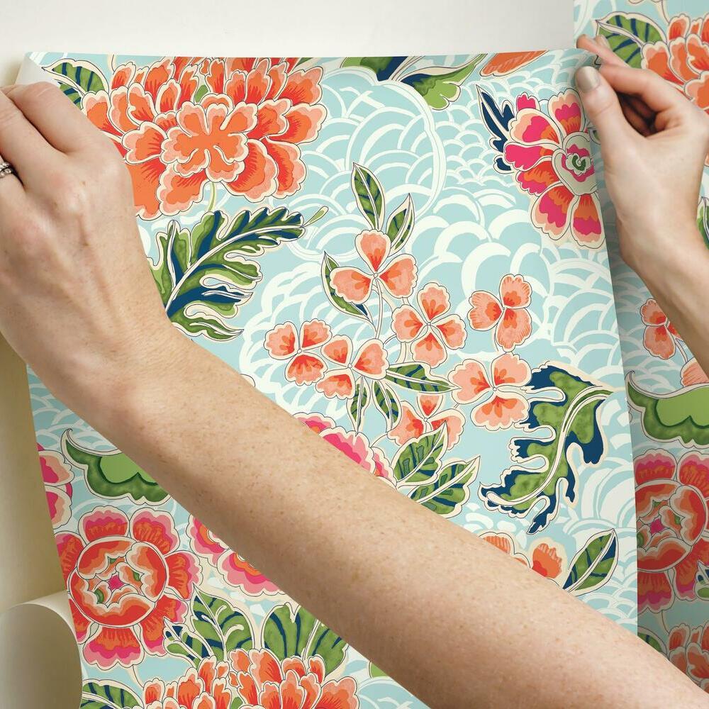 Waverly Zen Garden Peel and Stick Wallpaper Peel and Stick Wallpaper RoomMates   