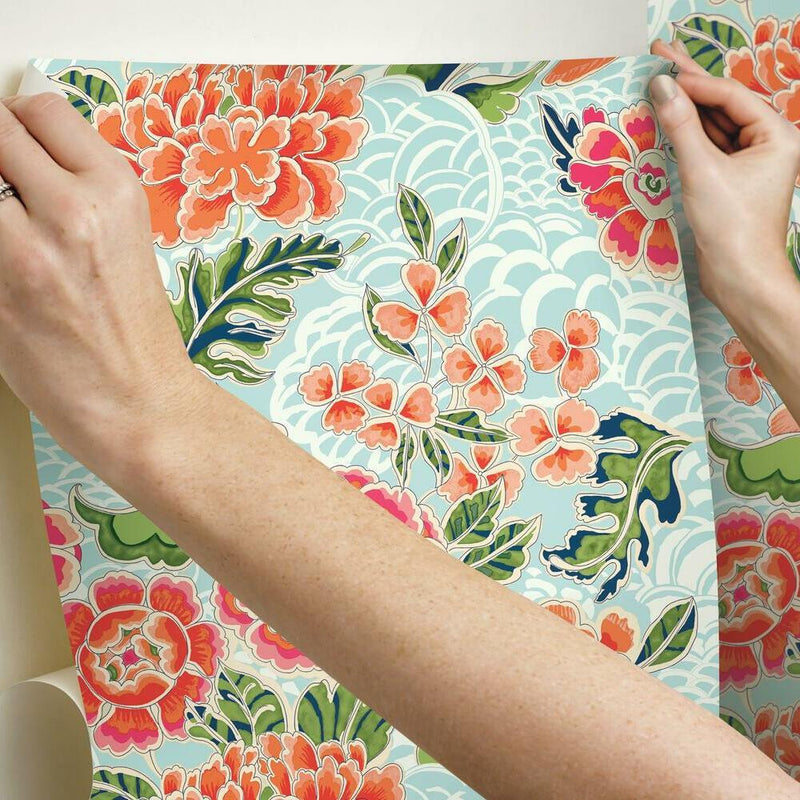 Waverly Zen Garden Peel and Stick Wallpaper Peel and Stick Wallpaper RoomMates   