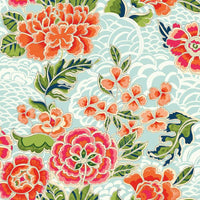 Waverly Zen Garden Peel and Stick Wallpaper Peel and Stick Wallpaper RoomMates Roll Pink 