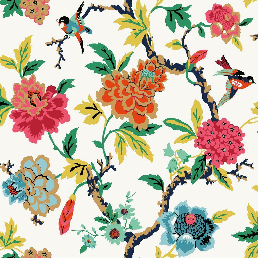 Waverly Candid Moments Peel and Stick Wallpaper Peel and Stick Wallpaper RoomMates Roll Red 