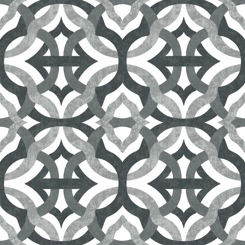 Waverly Tipton Peel and Stick Wallpaper Peel and Stick Wallpaper RoomMates Roll Grey 