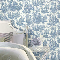 Waverly Country Life Toile Peel and Stick Wallpaper Peel and Stick Wallpaper RoomMates   